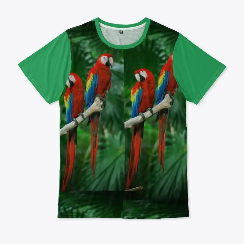 Red green tee shirt 