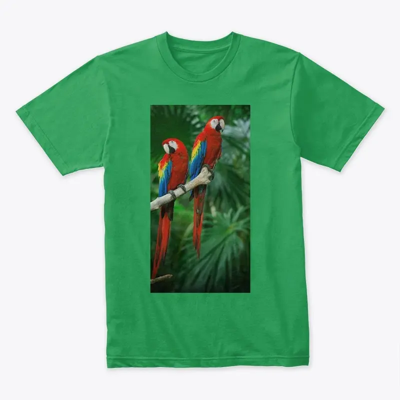 Red green tee shirt 