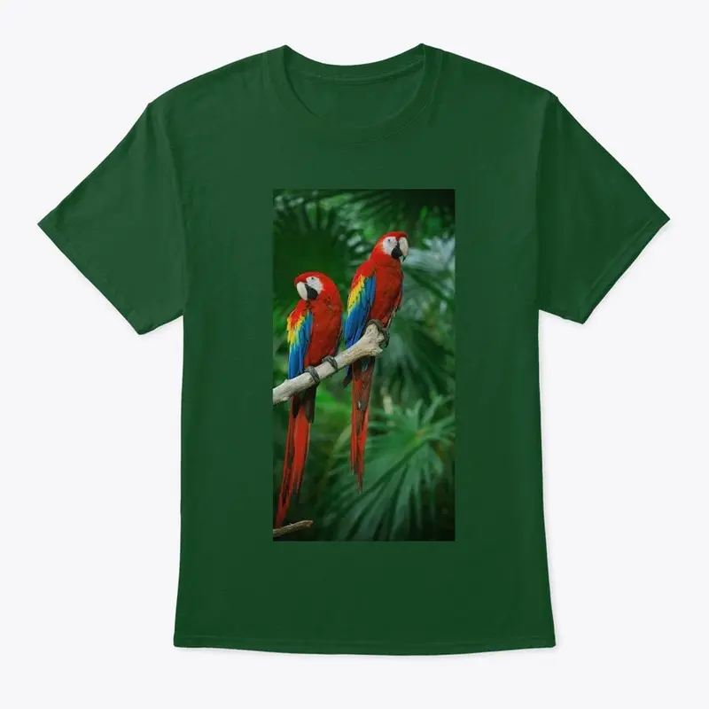 Red green tee shirt 